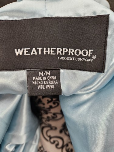 Weatherproof Women's Blue Snap Closure Trench Coat Size Medium - Picture 4 of 5