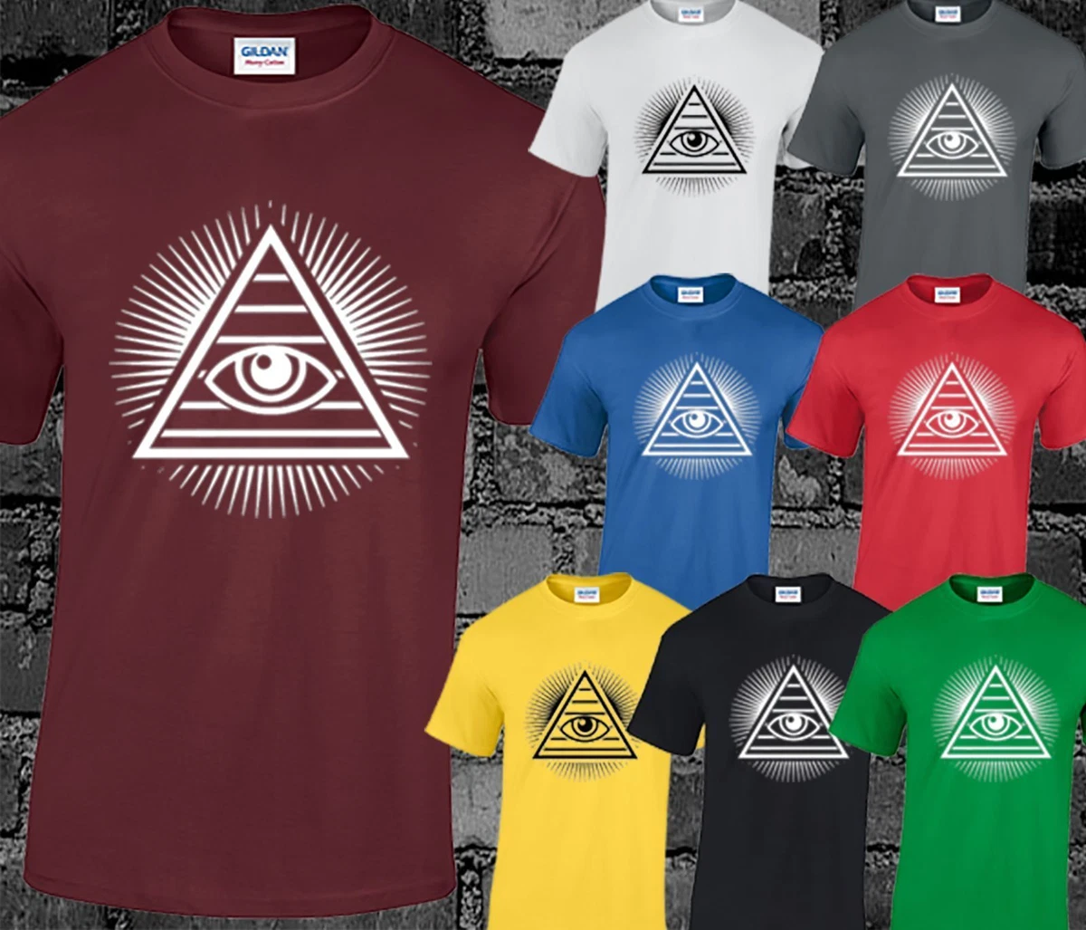 Illuminati Mens T Shirt All Seeing Eye Conspiracy Swag Fashion