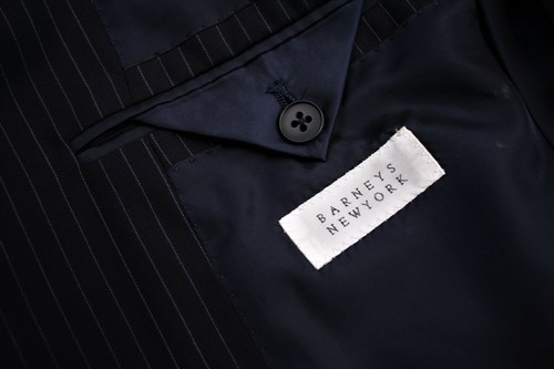 Barneys New York 2 Button Flat Front Charcoal Men's Suit US 38L - Picture 11 of 11