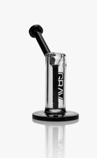 Burbujeador vertical GRAV® SMALL 6”, detalles negros, pipa de agua, bong, grabado de calidad