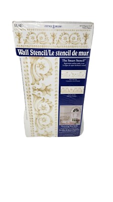 Plaid Stencil Decor Multi-Layer Borders ''Elegance Scroll'' 2 Mylar Sheets #26714