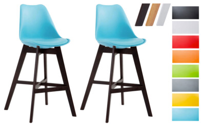 2er Set Barhocker Cannes Kunststoff Thekenstühle Bistrostühle Gastro-Möbel