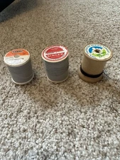 Vintage Lot of 6 Empty Wooden Thread Spools 1" - 1   3/4"