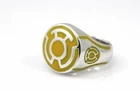 Yellow Lantern Power Ring V.1 Yellow Lantern Sinestro Corps Ring 925 Silver