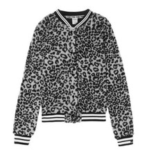 XS NIP VICTORIA SECRET VS PINK Limited Edition Leopard Sherpa Bomber Jacket NEW