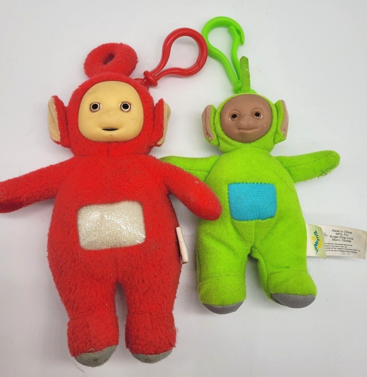 1998 Teletubbies PO Keychain W/ Zipper Pocket Clip On Backpack