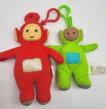 1998 Teletubbies PO Keychain W/ Zipper Pocket Clip On Backpack Plush  Dipsy lot