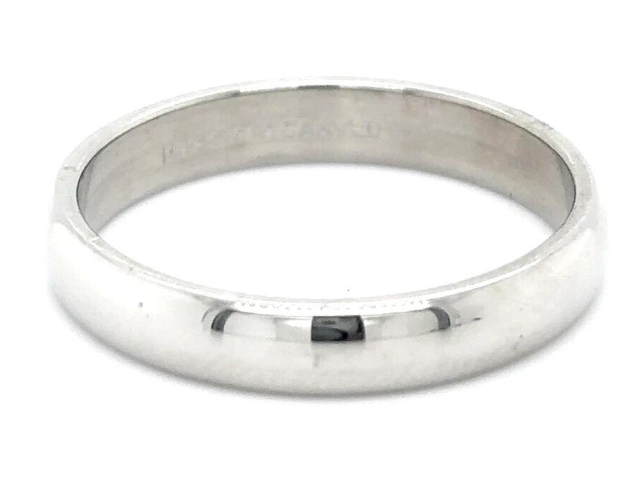 Alianza de boda de 3,9 mm de oro blanco de 14 k 3,9 g tamaño 8,75 Foto 3 de 3