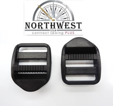50 each Ladder Lock Buckles, Strap Adjuster, For 1"Webbing Black