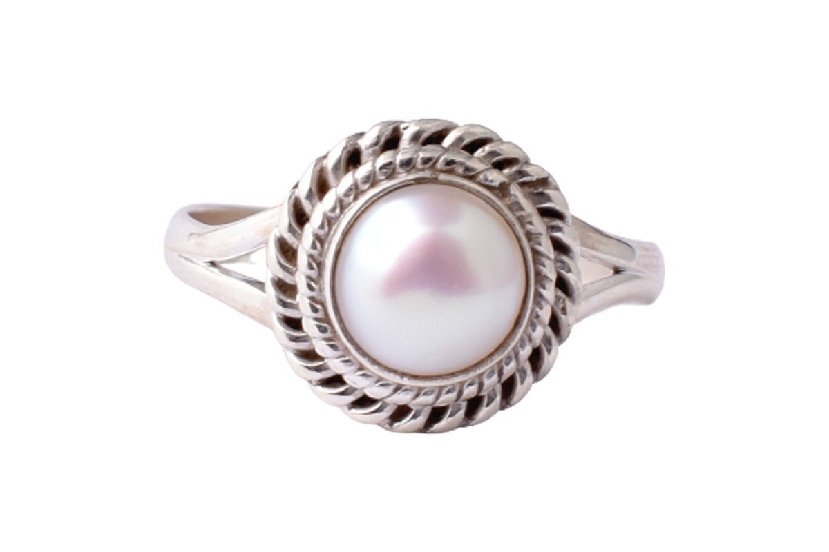 Natural Culture Pearl 925 Sterling Silver Handmade Ring Jewelry Women
