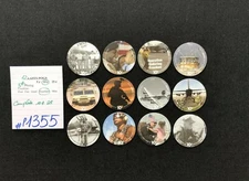 AAFES POGS, 5th Printing,12 POGS, 10c COMPLETE set, #P1355 or #P1356, EXCELLENT