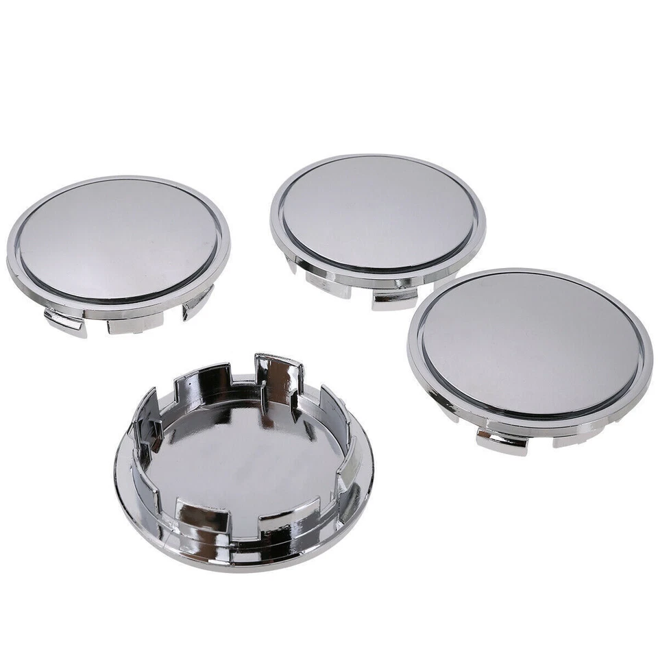 Tapacubos de llanta de coche cromados de 65 mm (en 56 mm) de 65 mm (en 56 mm) ABS Foto 3 de 4