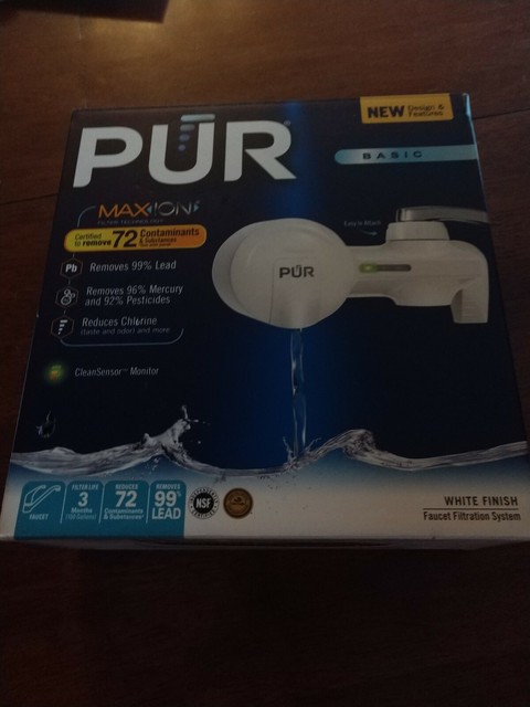 Pur Pfm150w Filtration System White Horizontal Faucet Mount With 1