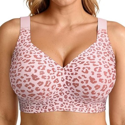 Jelly Bras for Women No Underwire Supportive Wireless Full Coverage Push Up Plus