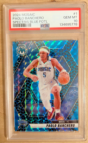 2024 Panini Mosaic Paolo Banchero Spectris Blue FOTL /25 PSA 10 #1