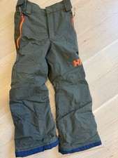 Helly Hansen Pants Kids 8/128 Green Ski Insulated RECCO Waterproof Skiing Youth