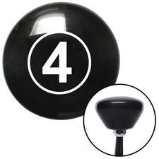 White Ball 4 Black Retro Shift Knob W M16x1.5 Insert Shifter Auto Manual Brody
