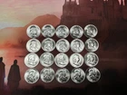 1955 FRANKLIN HALF DOLLAR ROLL BLAST WHITE BU ROLL 20 COINS