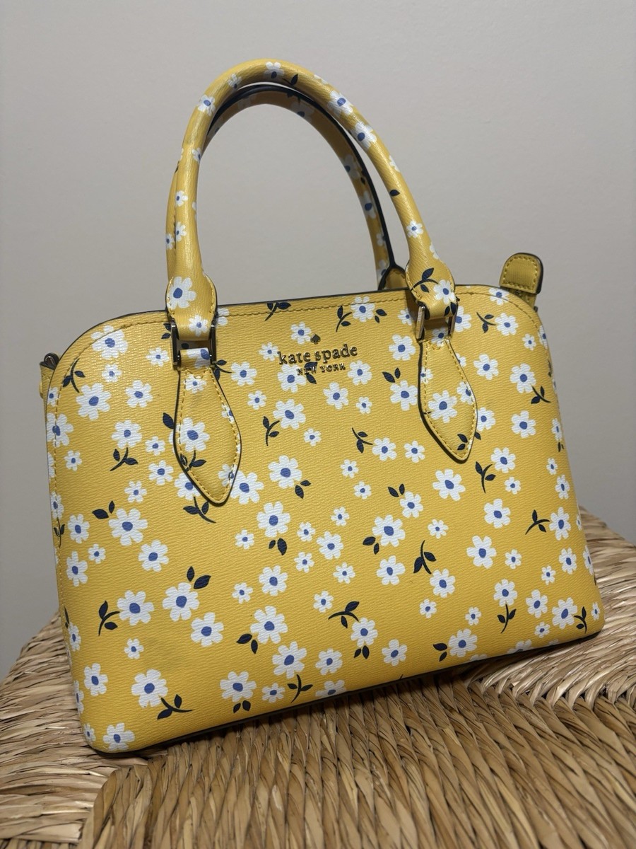 Kate Spade New York Darcy Small Satchel Yellow Floral Handbag