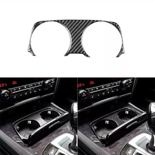 Carbon Fiber Center Console Water Cup Holder Cover For BMW 7 Series F01 2009-14​