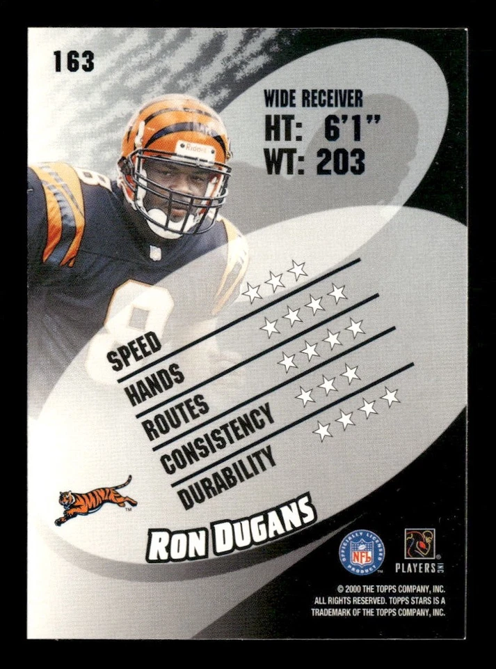 Ron Dugans 2000 Topps Stars #163 Rookie Cincinnati Bengals - Image 2 of 2