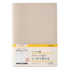 NOLTY Planner 2025 April Start A5 Weekly Memo Ecrit 2 Beige 9674