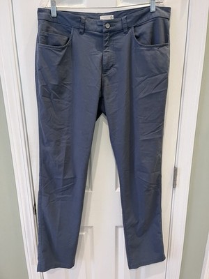Tasc Performance Motion Men's Pants Straight Leg 36x32 Blue Bamboo Golf Tailored