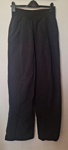ZARA Women's Black Polyamide Trousers With Pockets Size TALL M