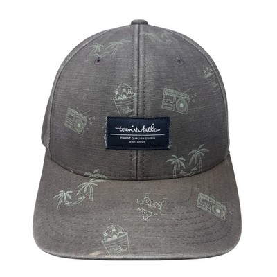 Travis Mathew Patch Snapback Hat Gray One Size All Over Print 6 Panel