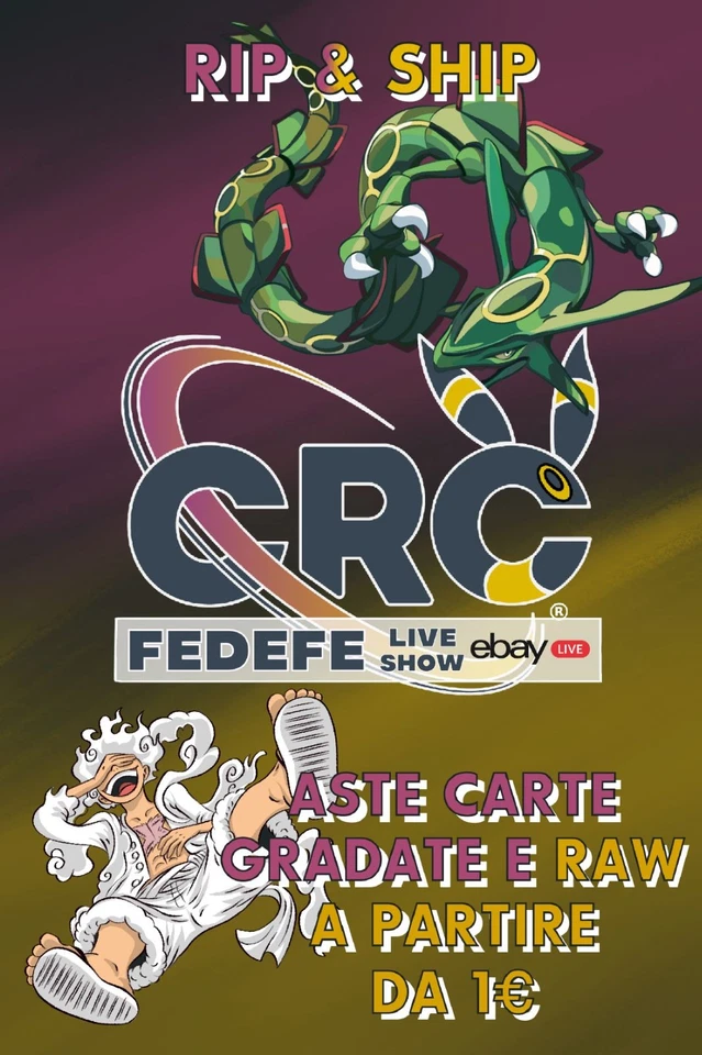 FEDEFE LIVE SHOW CARTE Pokemon & One Piece Aste - RIP & SHIP