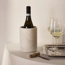The White Company Marble Wine Cooler White Natural Homeware Stylish Sleek