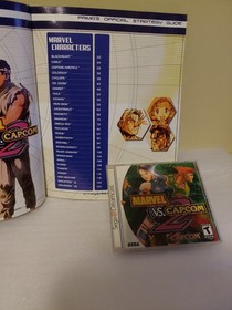 Marvel vs. Capcom 2, videogame w/manual & strategy guide book. sega dreamcast.