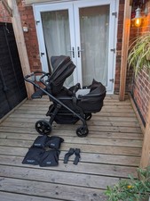 Silver Cross Wave Double Pram Pushchair System Seat and Carrycot