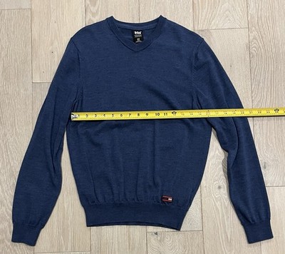Helly Hansen Men's Long Sleeve V-Neck Sweater, Size Small, Blue