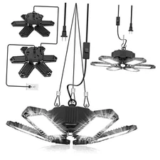  2 Pack Plug in Garage Light, Upgraded 200W 20000LM Linkable LED 200W-2 Pack