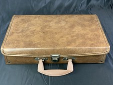 Vintage LEBO 30 Cassette Tape Case Storage Holder Brown Faux Leather Holds 30 EX