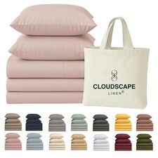 Cloudscape Linen Cloudscape Split King Sheets Sets For Adjustable Bed - 100