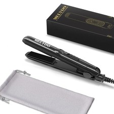 Mini Lisseur Cheveux Professionnel 2 en 1 Fer à Lisser et Boucler Portable