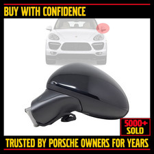 Porsche Cayenne 20112014 Door Mirror Assembly Left Black No Blind Spot Assist