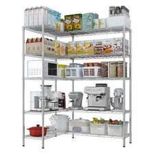 Storage Shelves 69''W Wire Shelving Unit 5 Tier Metal Shelving for Storage Rack