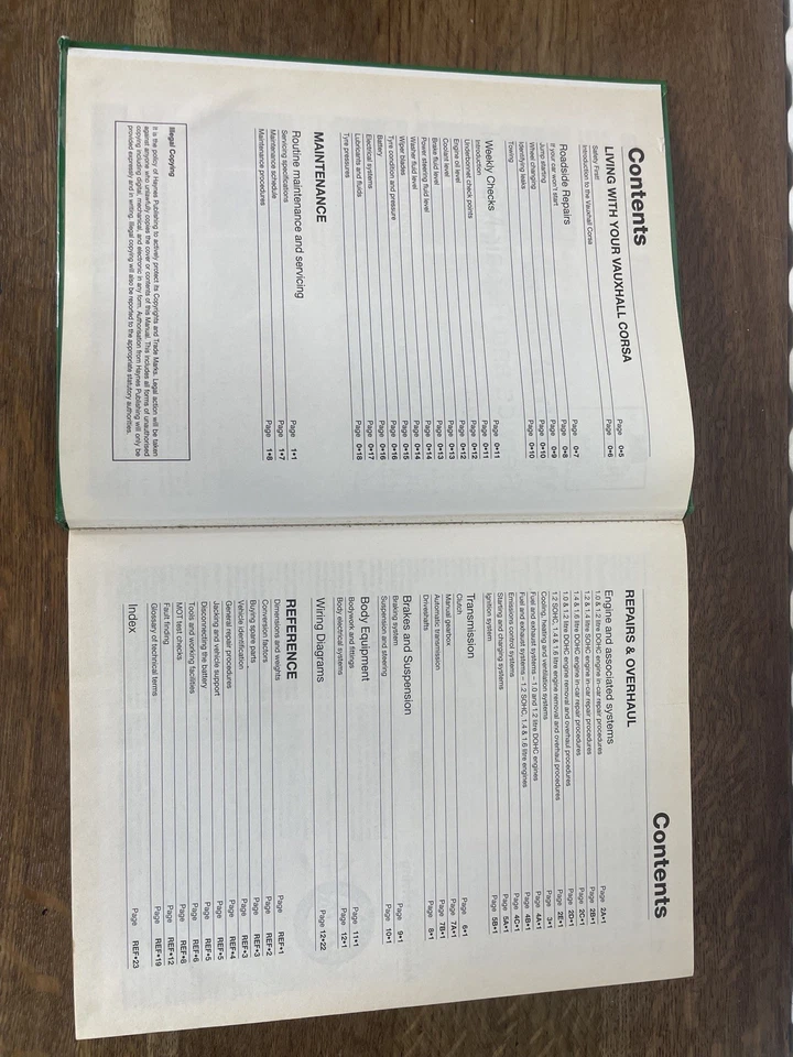USED Haynes Manual 3921 - Vauxhall/Opel Corsa 1997 to 2000 Petrol (P to X Reg) - Image 3 of 4