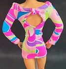 Vintage 90s Totally Hair Barbie Blonde Doll Replacement Dress Only Pink Retro