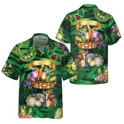 Happy Easter Golden Egg Hawaiian Shirt Easter Egg Shirt Button Up East