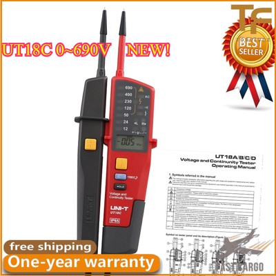 1PC FOR NEW UNI-T UT18C 0~690V AC DC Voltage Testers LCD Display Auto Range IP65
