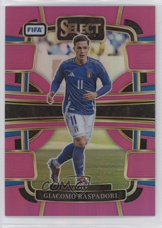 2023-24 Panini Select FIFA Terrace Pink Prizm 71/75 Giacomo Raspadori #89 0z8w