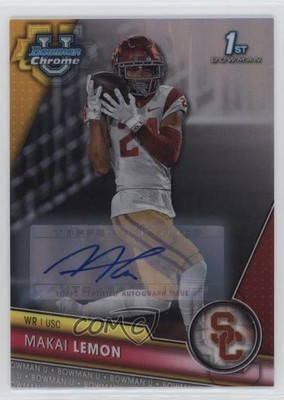 2023 Bowman U Chrome Prospect Refractor 101/499 Makai Lemon #160 Auto 0j3l