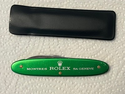 Rolex Steel Montres Sa Geneve - Green, Swiss Made, Pocket Knife Case Back Opener