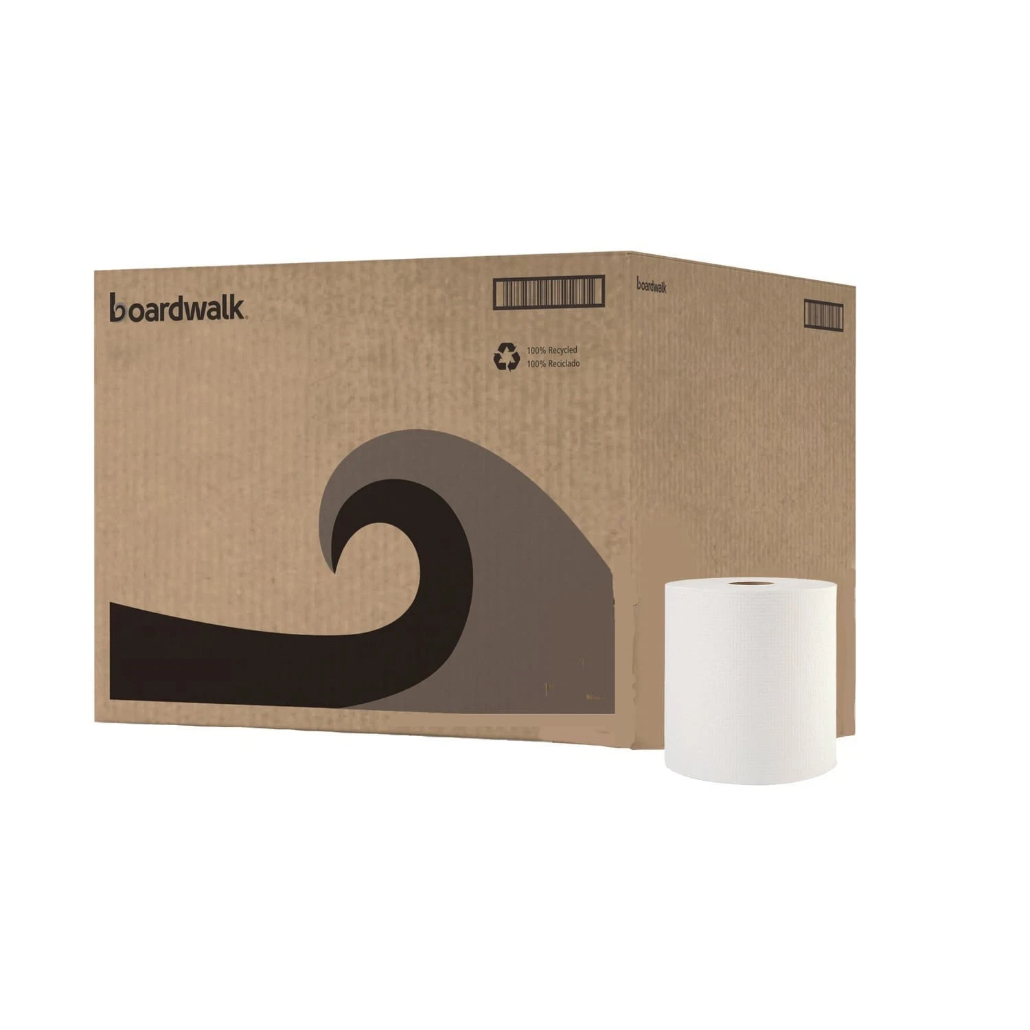 Hardwound Paper Hand Towels, White, 800-ft., 6 Rolls