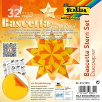 folia FaltbläTter Bascetta-Stern, 150 X 150 Mm, Gelb/Orange 1 Bis 40 Stk