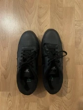 Reebok BB4500 Black Leather Composite Toe Sneaker Work Shoes Size 9.5 W Mint